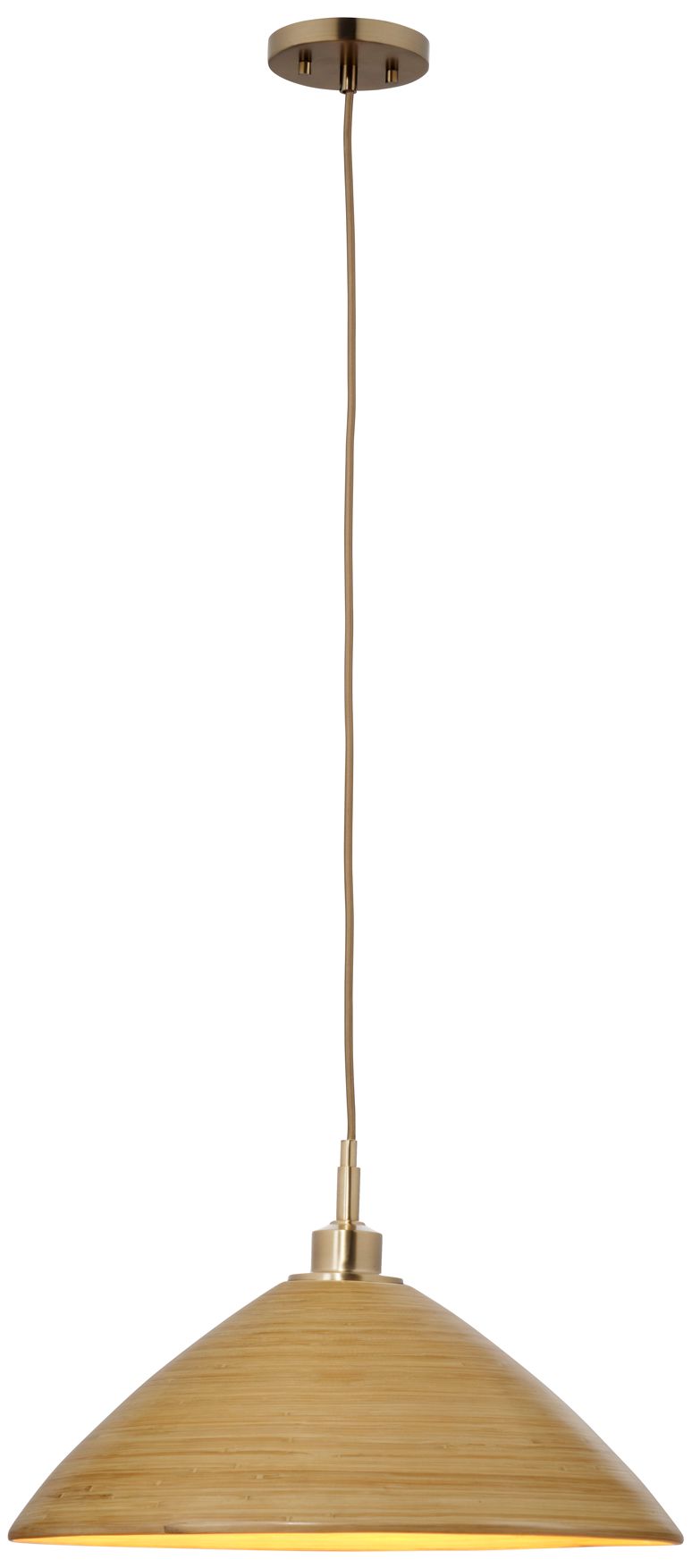 Image 6 Jamie Young Spun 1-Light Natural Bamboo Pendant 13" in Natural more views
