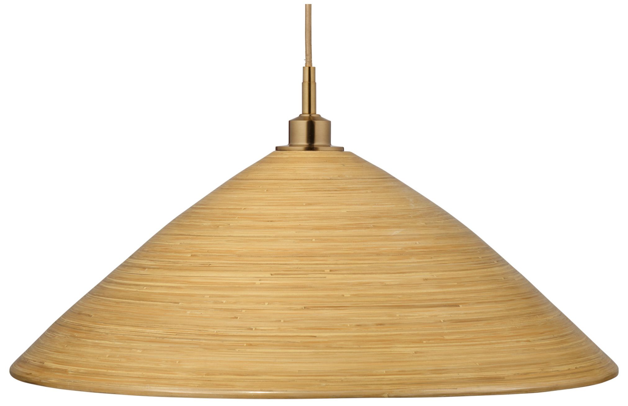 Jamie Young Spun 1-Light Natural Bamboo Pendant 16.5" in Natural