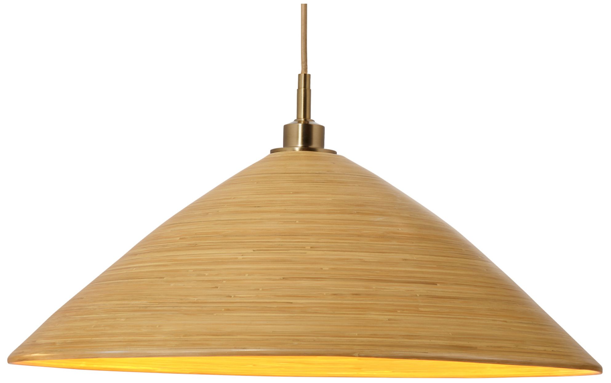 Image 4 Jamie Young Spun 1-Light Natural Bamboo Pendant 16.5" in Natural more views