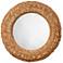 Jamie Young Strand Wood Beaded 37.5" Round Wall Mirror in Natural