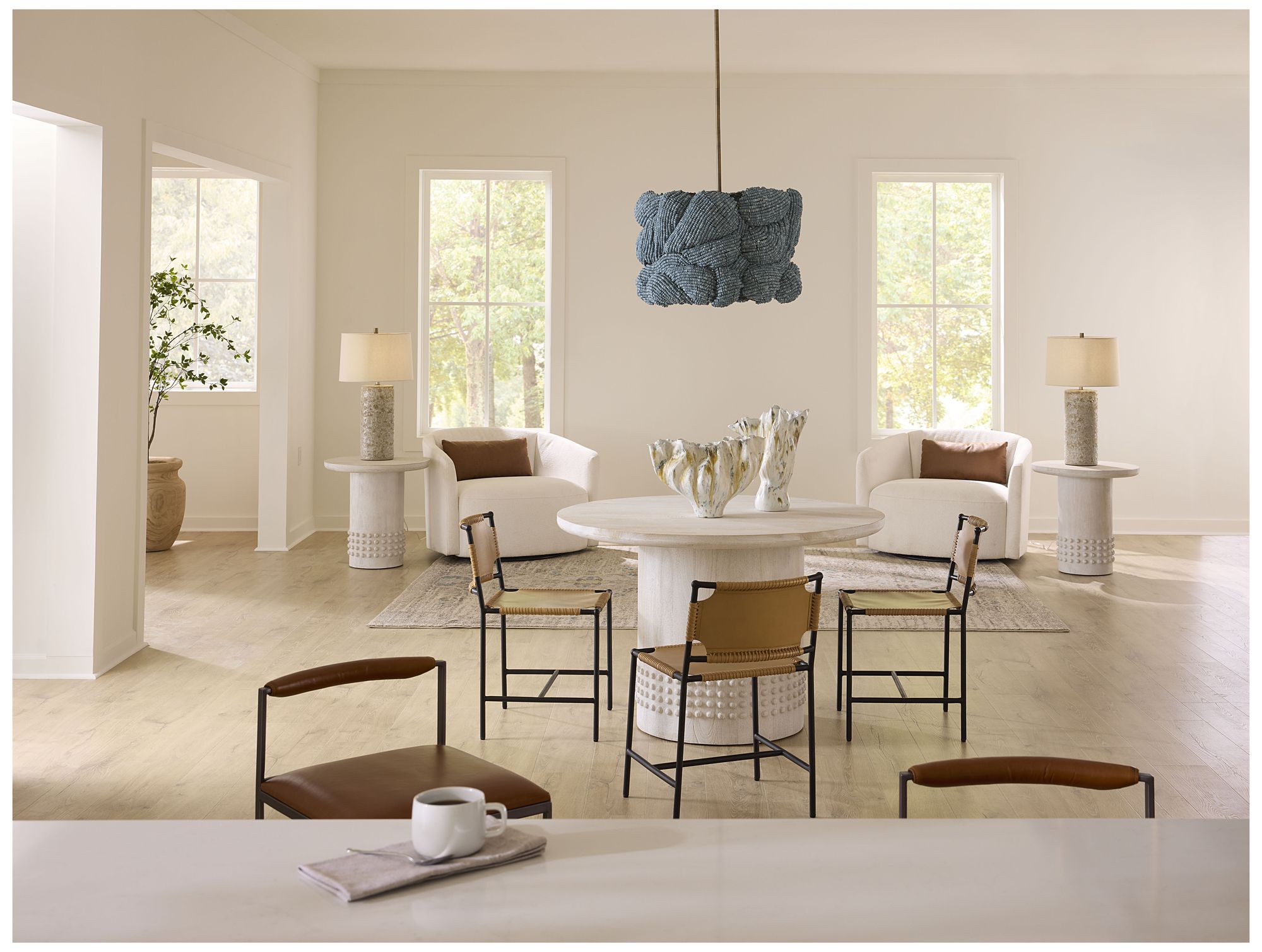 Image 5 Jamie Young Studded Wood Bistro Dining T more views