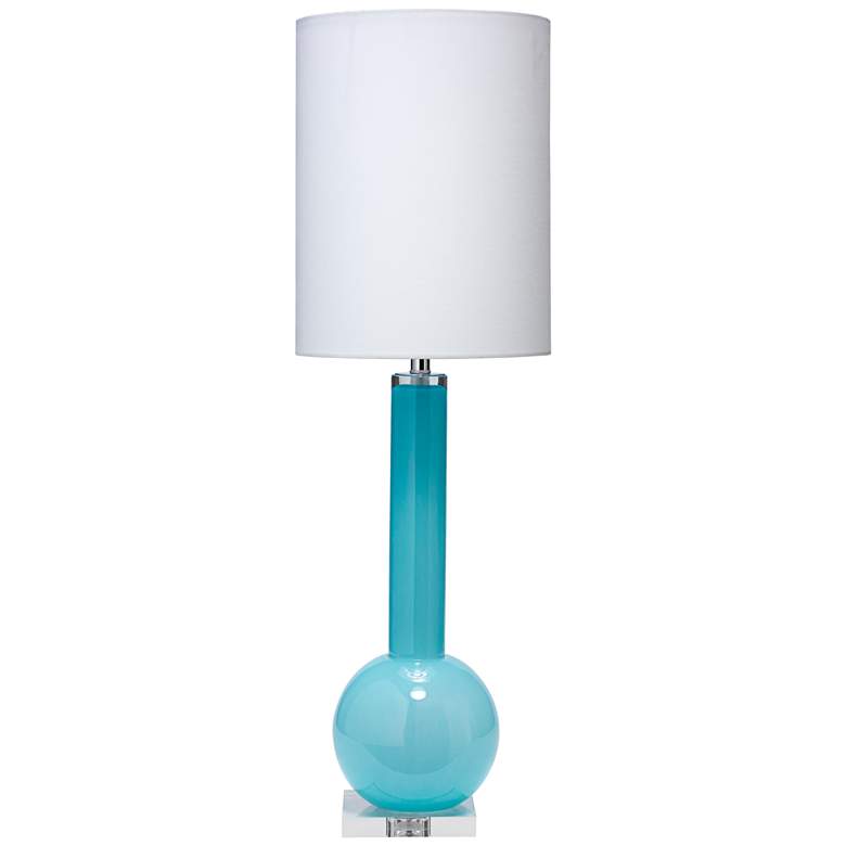 Image 1 Jamie Young Studio Breeze 32 1/2 inch Blue Glass Tall Vase Table Lamp