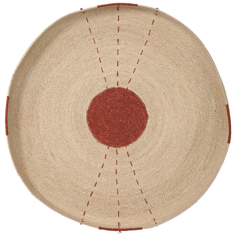 Image 1 Jamie Young Sundial Seagrass Round Wall Art in Rust