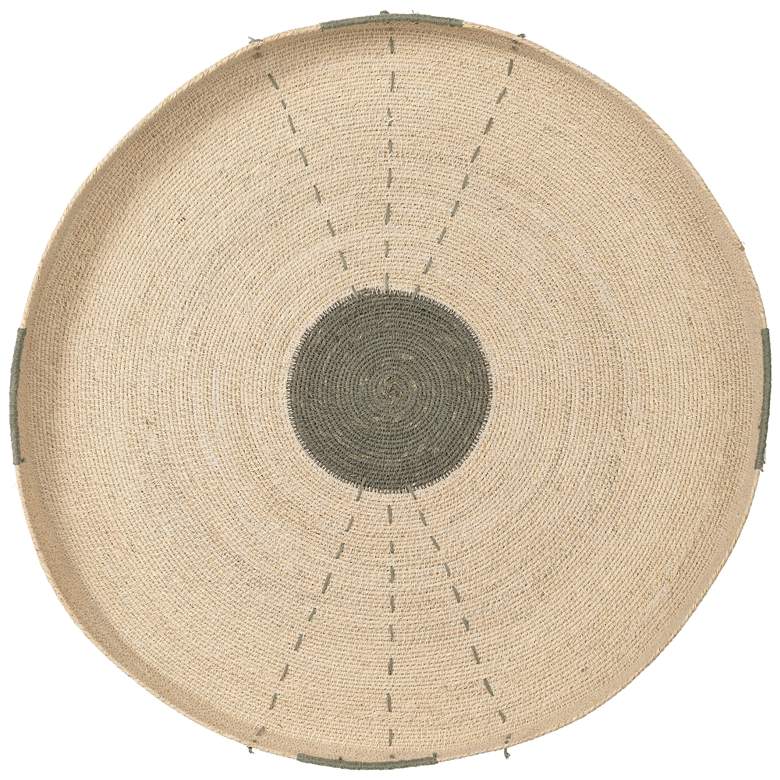 Image 1 Jamie Young Sundial Seagrass Round Wall Art in Teal