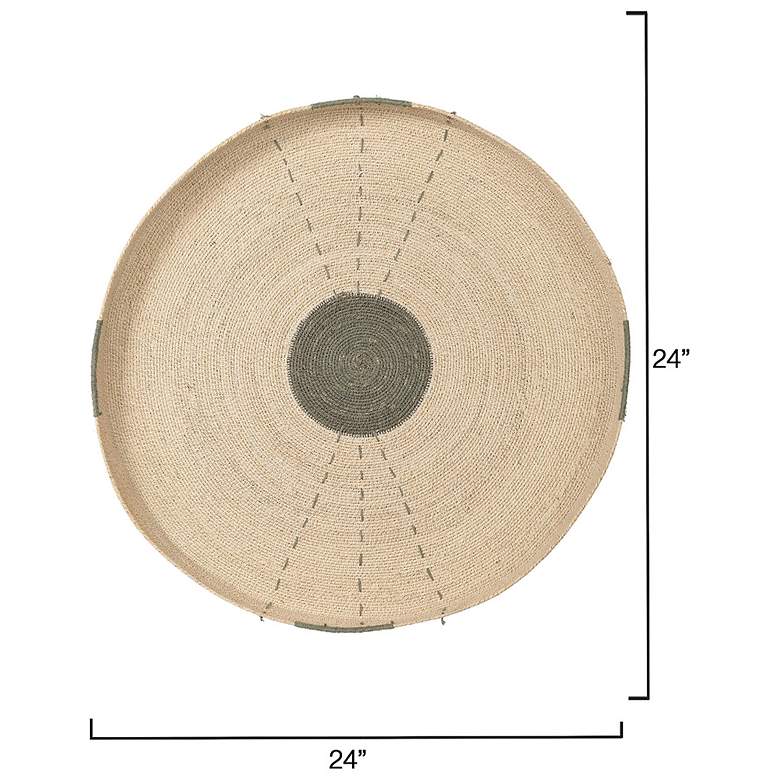 Image 3 Jamie Young Sundial Seagrass Round Wall Art in Teal more views
