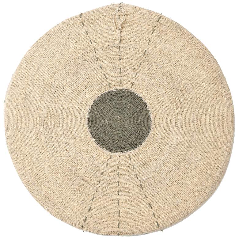 Image 5 Jamie Young Sundial Seagrass Round Wall Art in Teal more views