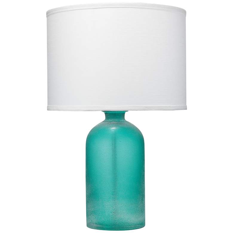 Image 1 Jamie Young Surfside Tumbled Aqua Frost Glass Table Lamp