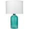 Jamie Young Surfside Tumbled Aqua Frost Glass Table Lamp