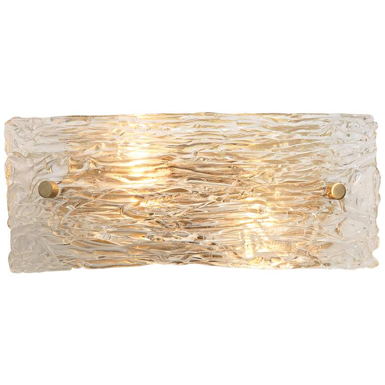 Image 1 Jamie Young Swan 4 1/2" High Curved Clear Glass Wall Sconce