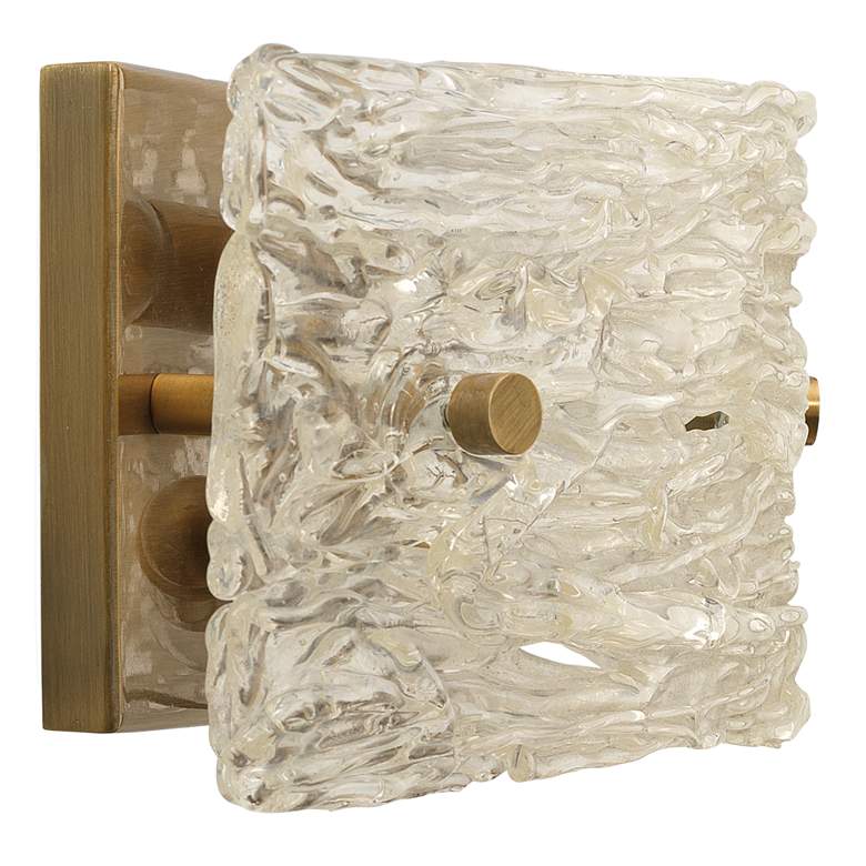 Image 2 Jamie Young Swan 4 1/2" High Curved Clear Glass Wall Sconce more views