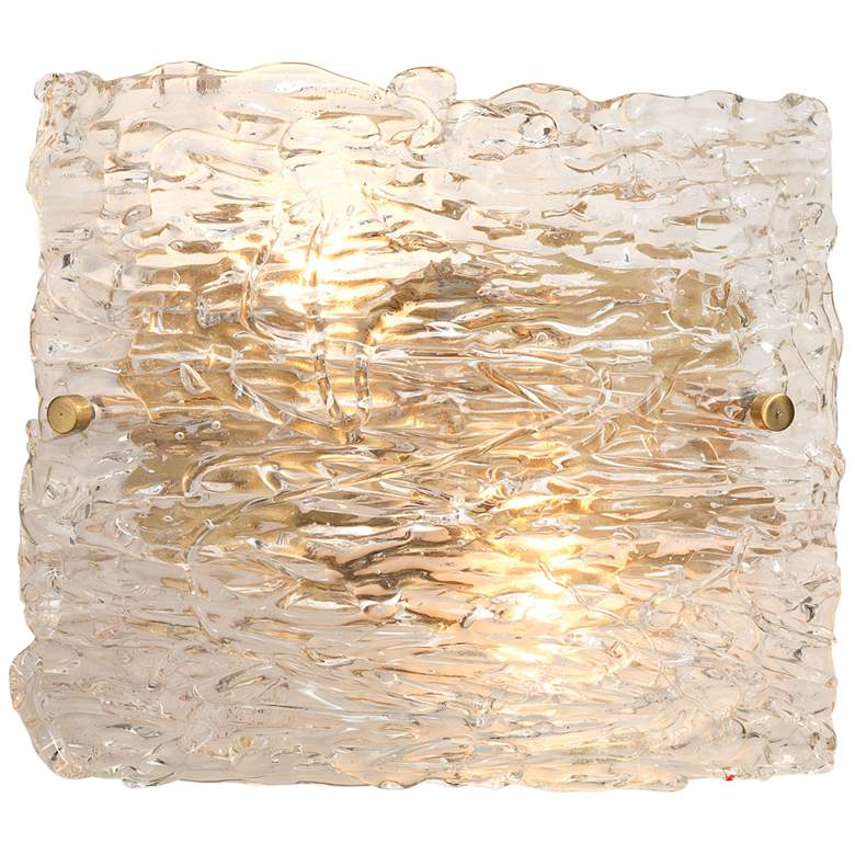 Image 1 Jamie Young Swan 9 1/2" High Curved Clear Glass Wall Sconce