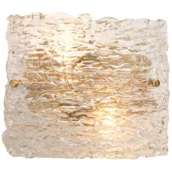 Jamie Young Swan 9 1/2&quot; High Curved Clear Glass Wall Sconce