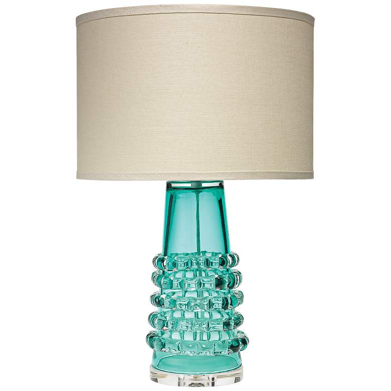 Image 1 Jamie Young Tall Lake Blue Glass Ribbon Table Lamp