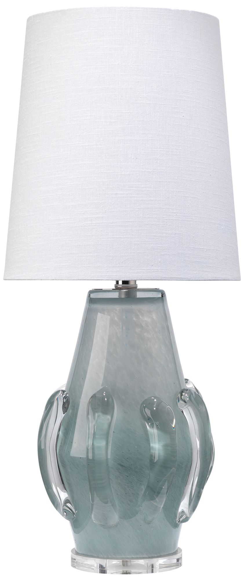 Image 2 Jamie Young Talon Glass Table Lamp with Linen Shade