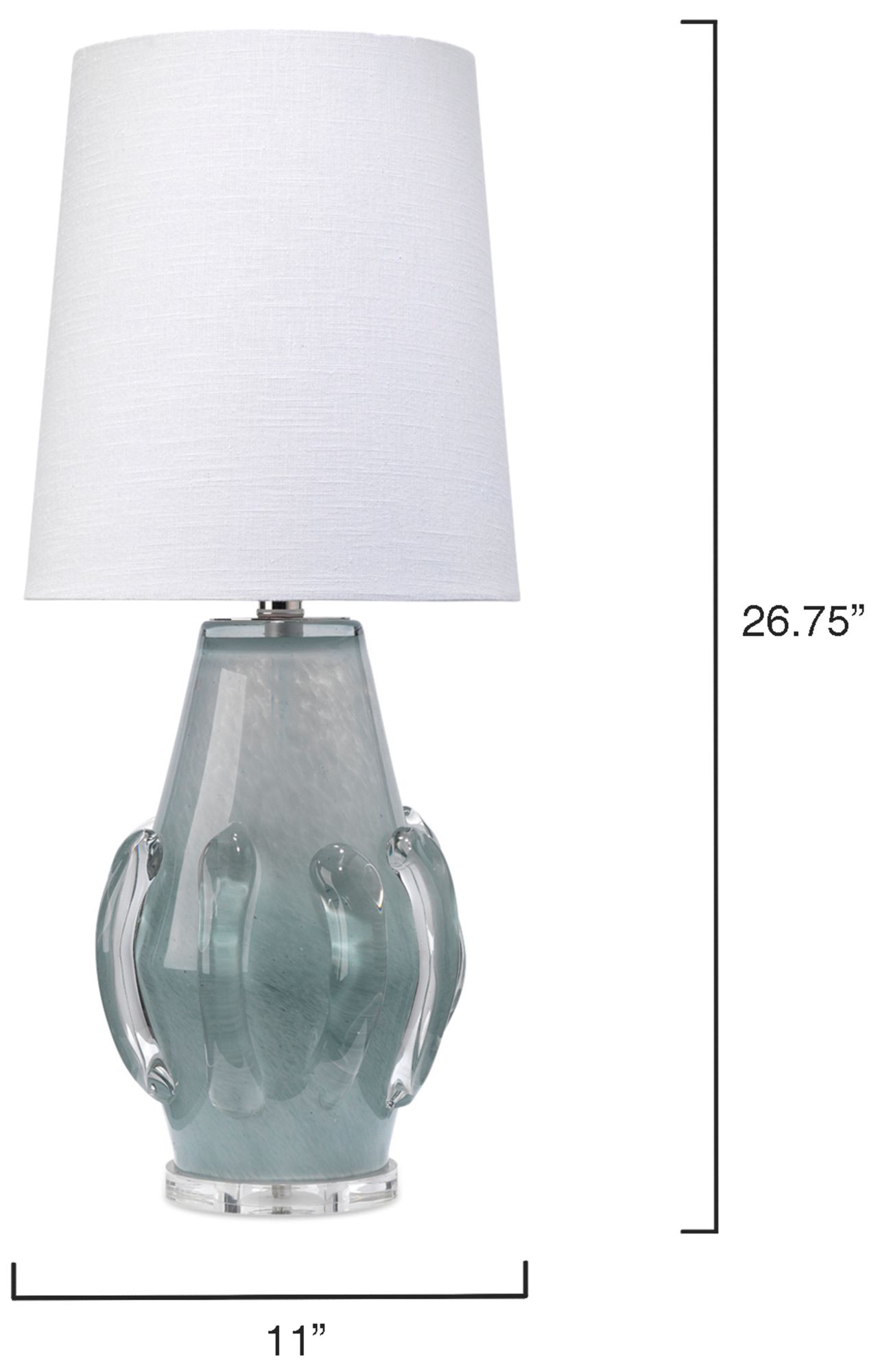 Image 3 Jamie Young Talon Glass Table Lamp with Linen Shade more views