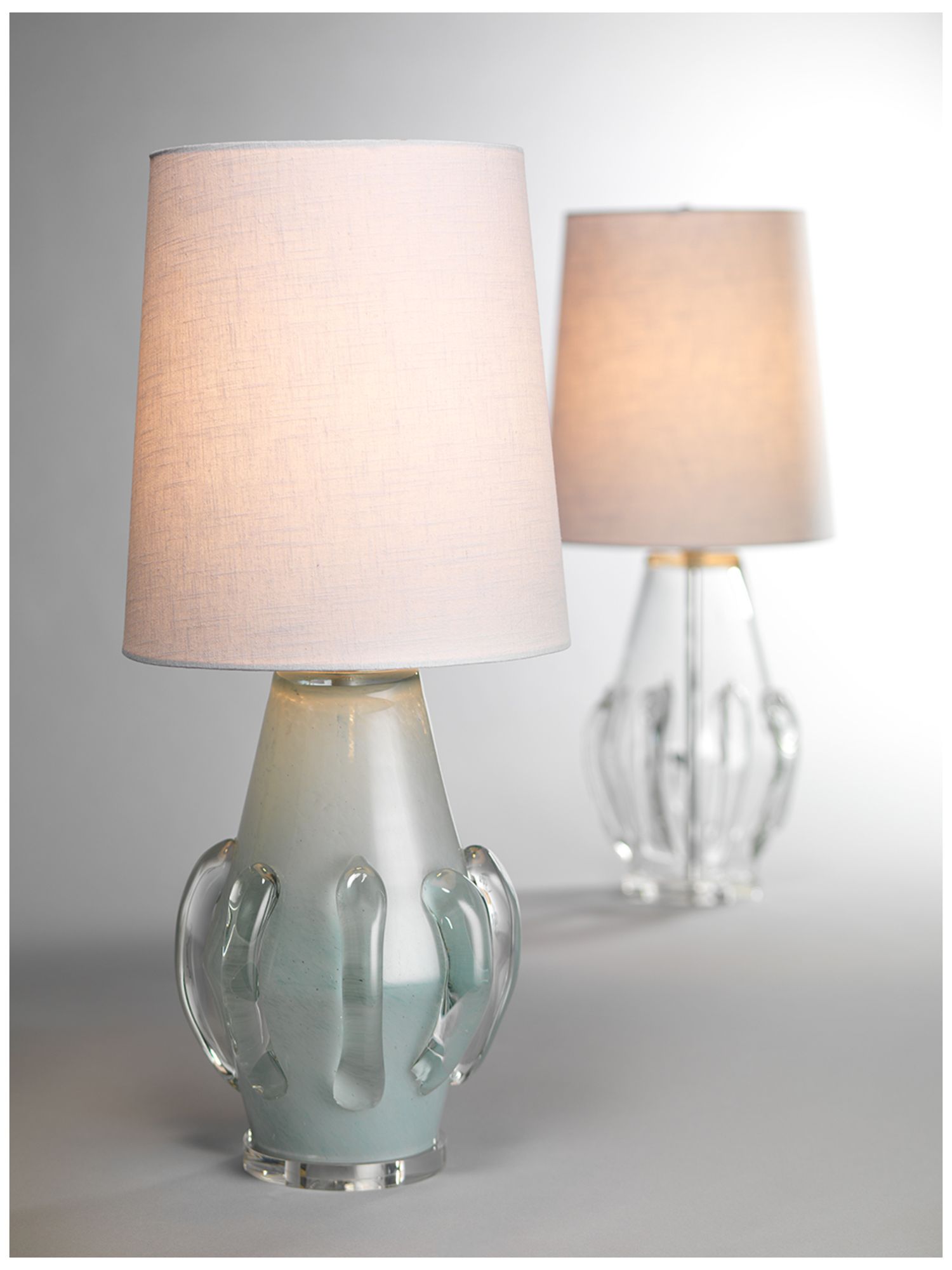 Image 5 Jamie Young Talon Glass Table Lamp with Linen Shade more views