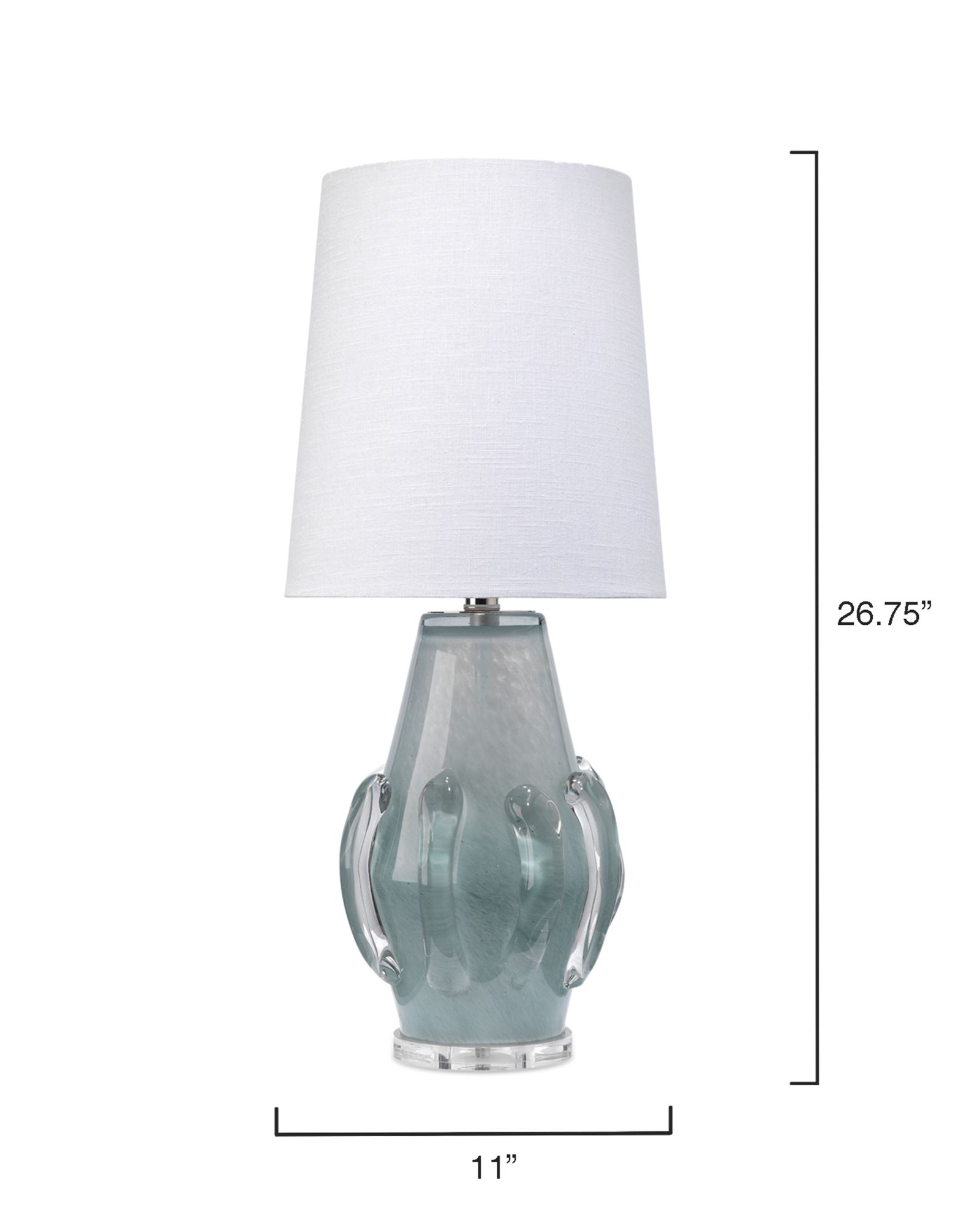 Image 6 Jamie Young Talon Glass Table Lamp with Linen Shade more views