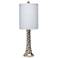 Jamie Young Tara Flora Fragment Antique Silver Table Lamp