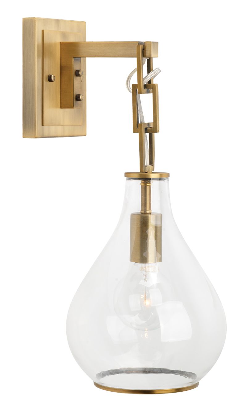 Image 3 Jamie Young Tear Drop 17 1/2" High Antique Brass Wall Sconce more views