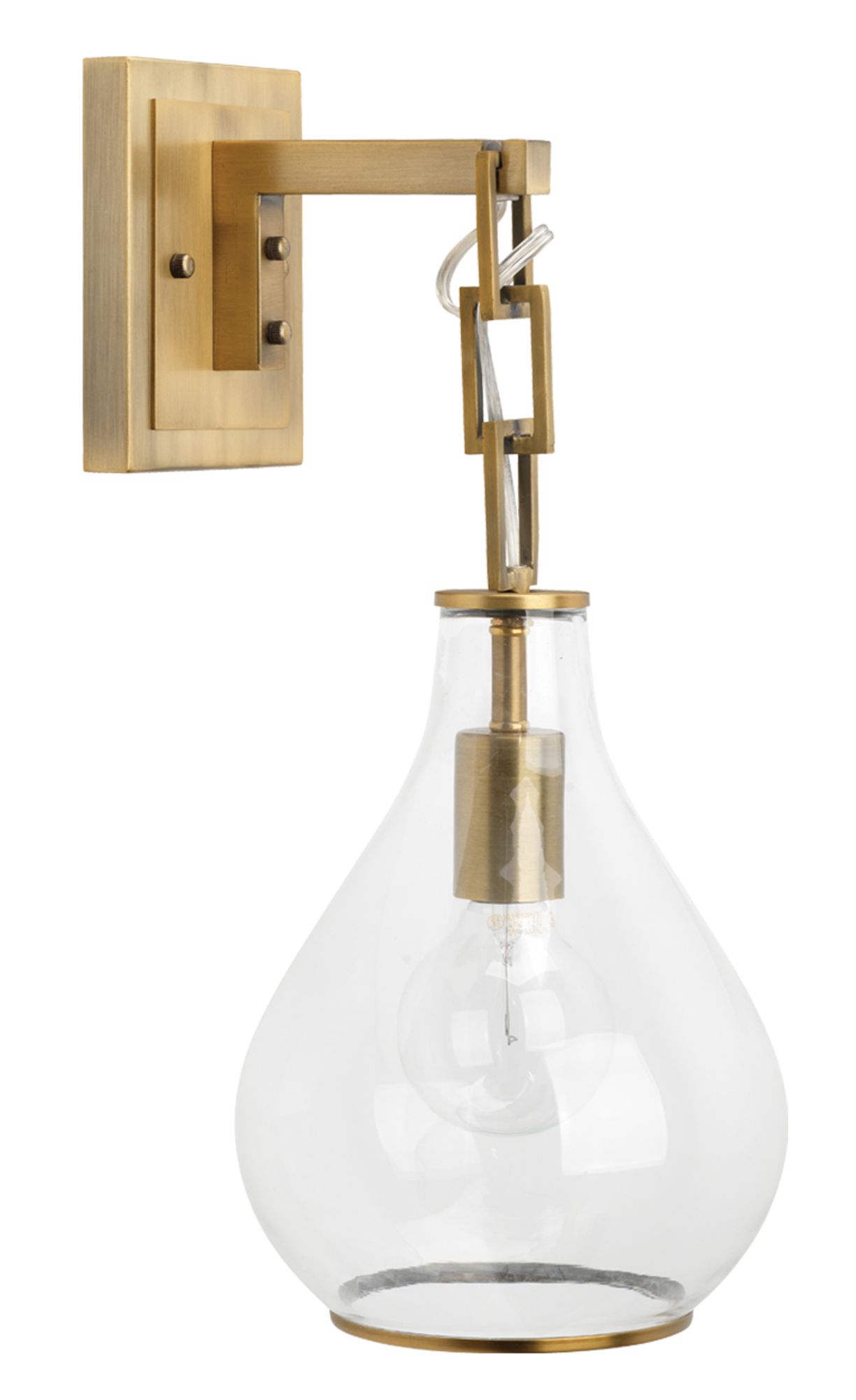 Image 5 Jamie Young Tear Drop 17 1/2" High Antique Brass Wall Sconce more views