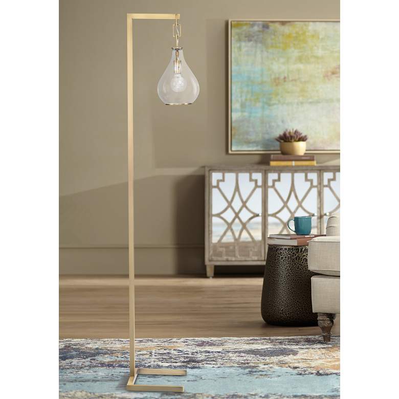 Image 1 Jamie Young Tear Drop Brass Floor Lamp