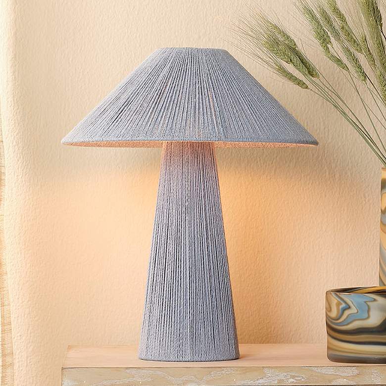 Image 1 Jamie Young Tension Blue Jute Table Lamp