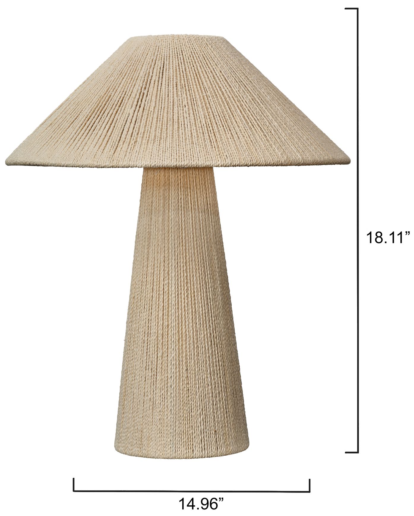 Image 6 Jamie Young Tension Off-White Jute Table Lamp more views
