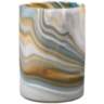 Jamie Young Terrene Gray Swirl 11" High Glass Vase