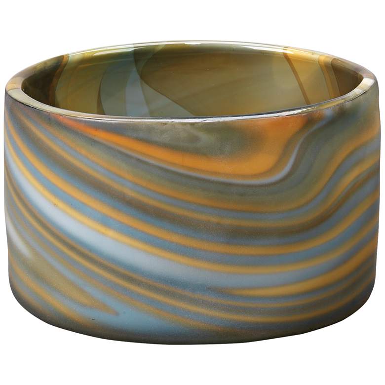Image 1 Jamie Young Terrene Gray Swirl 7" Wide Glass Vase
