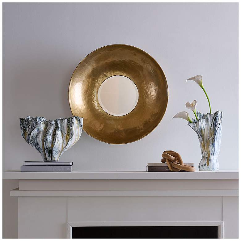 Image 2 Jamie Young Theia Iron Round Wall Mirror more views