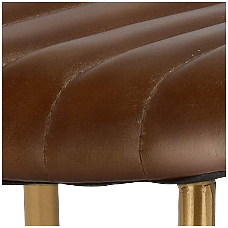Image 4 Jamie Young Theo Leather Counter Stool in Brown more views