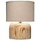 Jamie Young Timber Table Lamp with Linen Shade