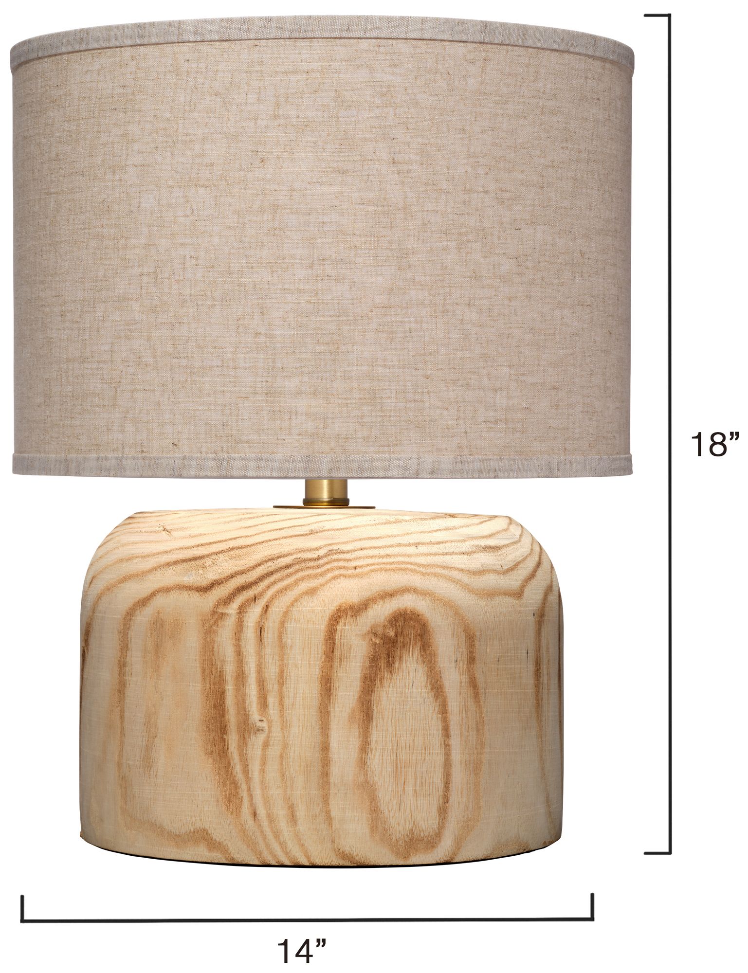 Image 3 Jamie Young Timber Table Lamp with Linen Shade more views