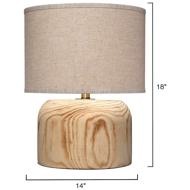 Image 3 Jamie Young Timber Table Lamp with Linen Shade more views