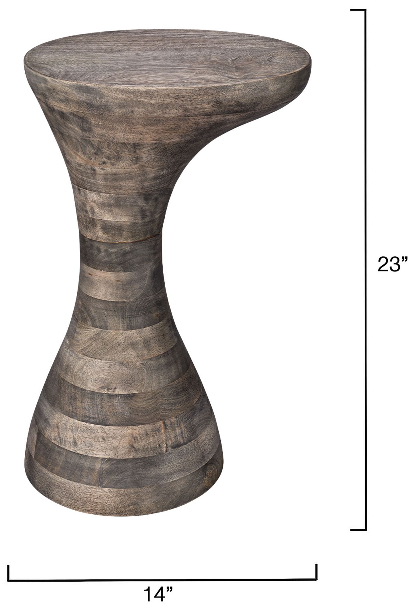 Image 3 Jamie Young Toadstool Wood Drink Table 23" in Grey Wash more views