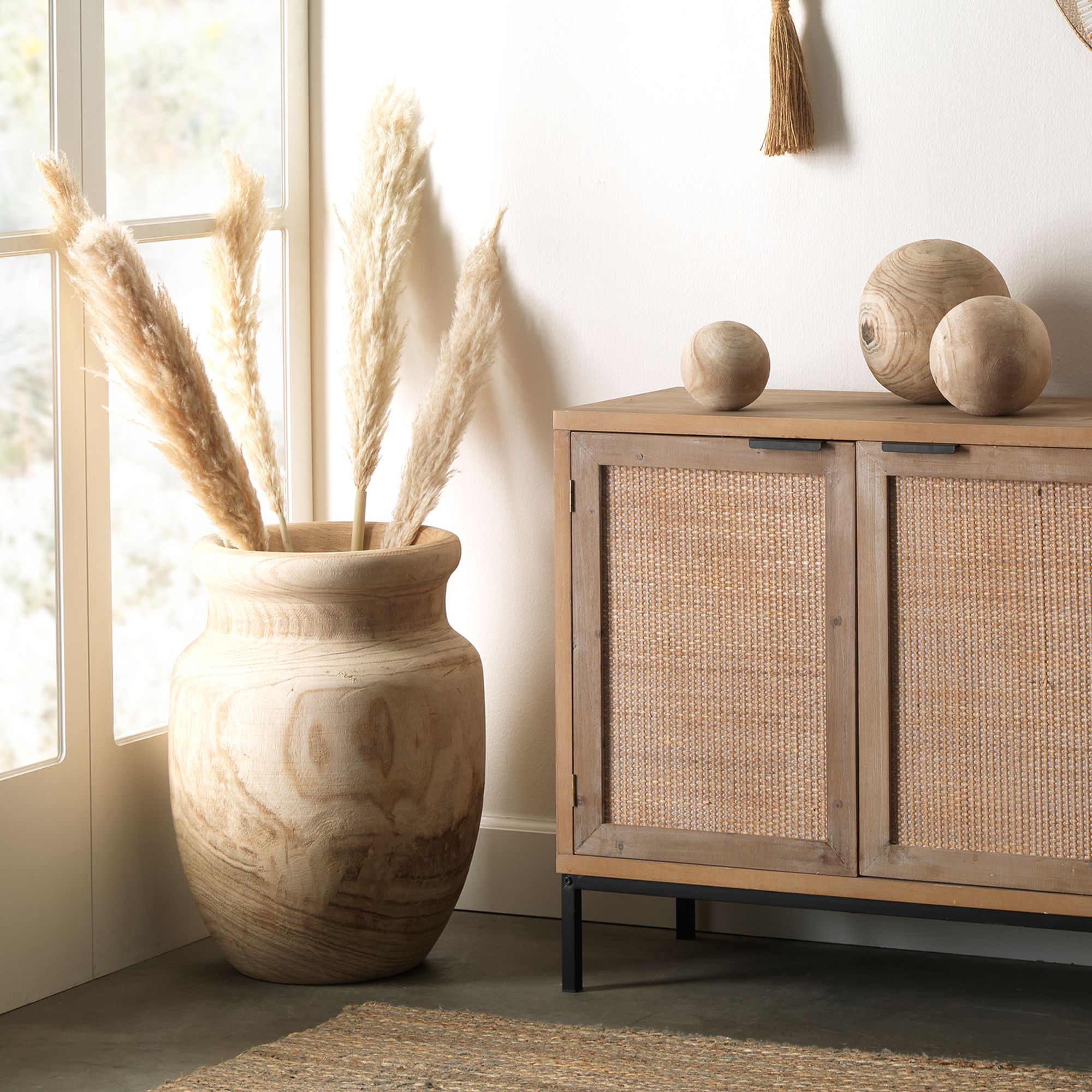 Jamie Young Topanga Natural Wood 22" High Wooden Vase Image 5
