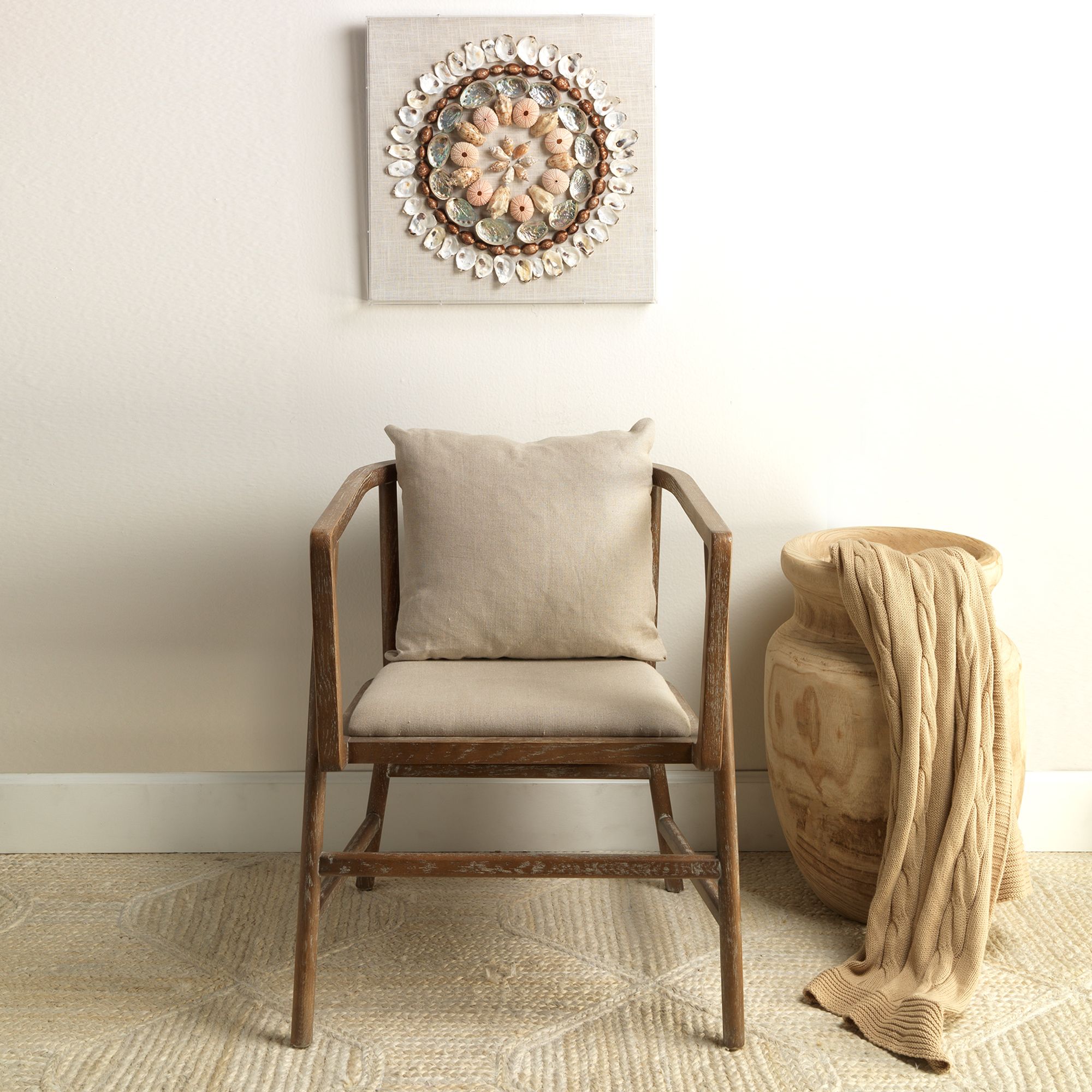 Jamie Young Topanga Natural Wood 22" High Wooden Vase Image 6