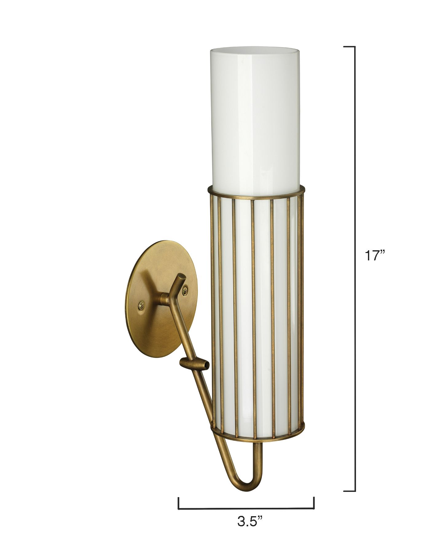 Image 3 Jamie Young Torino 17"H Antique Brass Cylinder Wall Sconce more views