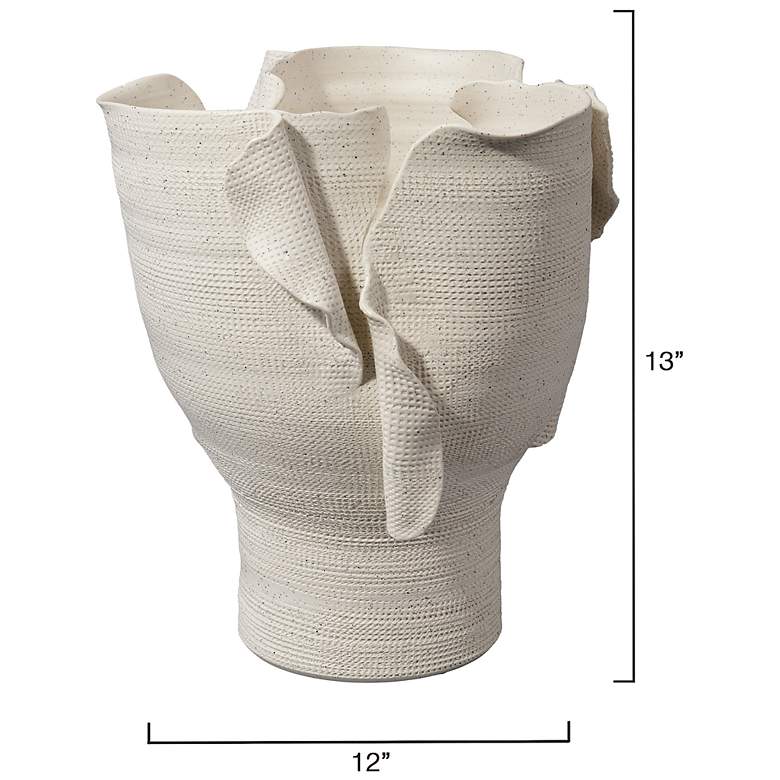 Image 3 Jamie Young Torn Wide Porcelain Decorative Vessel more views