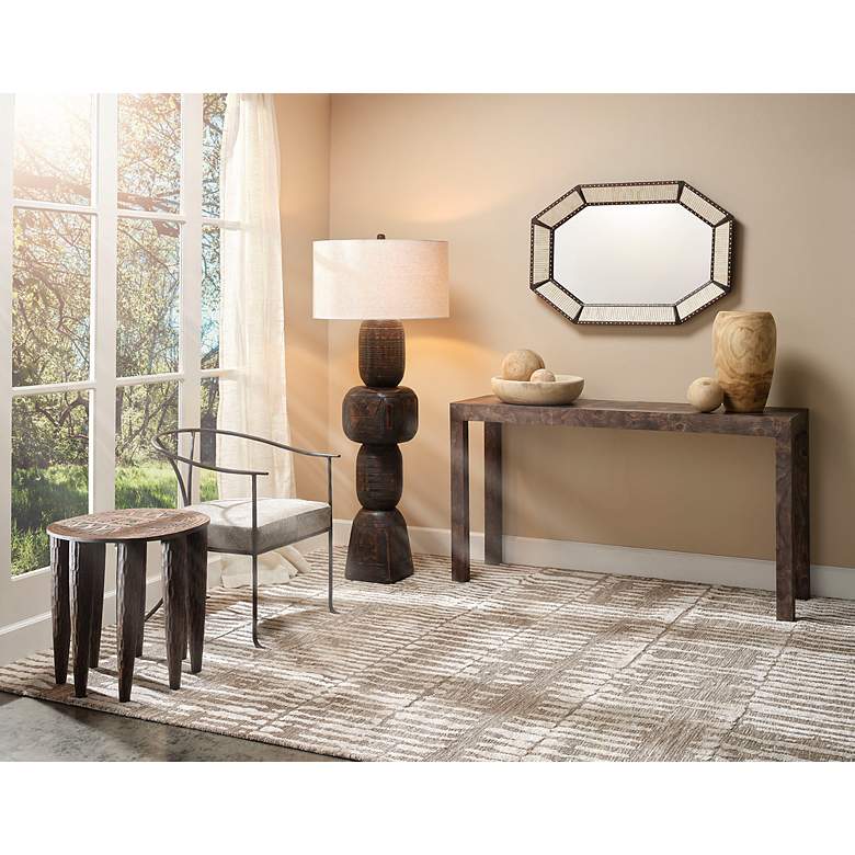 Image 6 Jamie Young Totem Dark Brown Mango Wood Floor Lamp more views