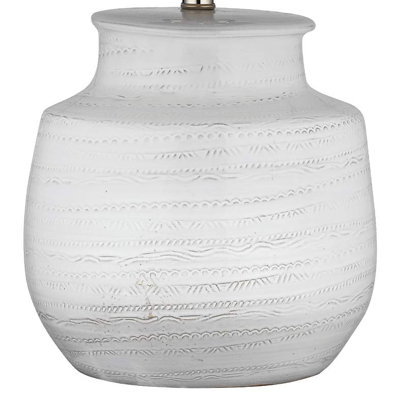 Image 4 Jamie Young Trace 26" High Rustic Off-White Ceramic Table Lamp more views