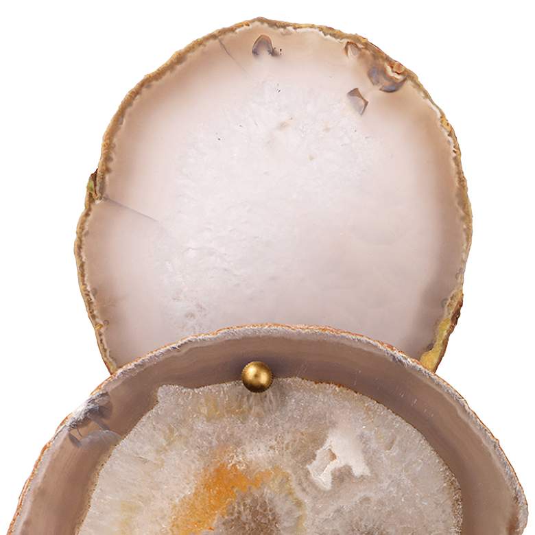 Image 2 Jamie Young Trinity 17"H Agate and Brass Wall Sconce more views