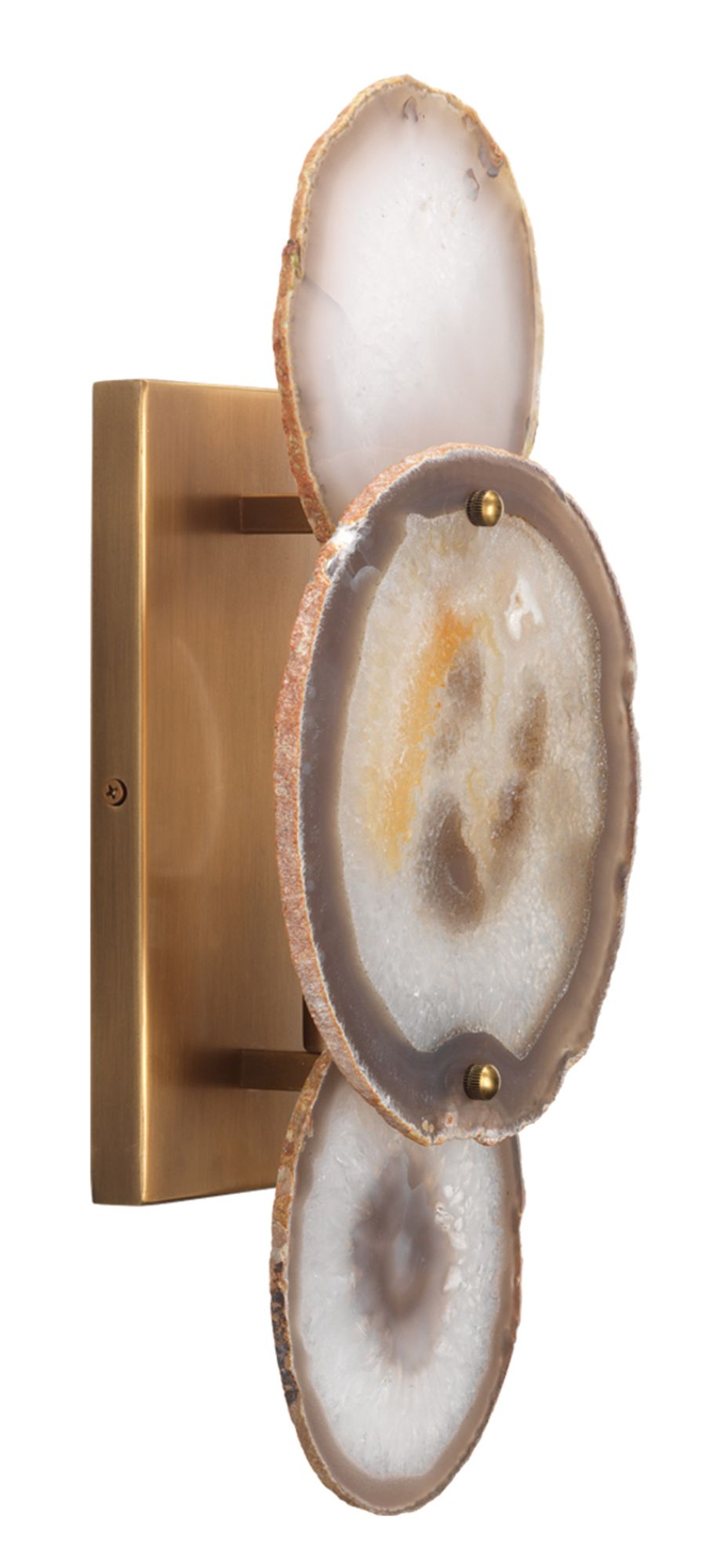 Jamie Young Trinity 17"H Agate and Brass Wall Sconce