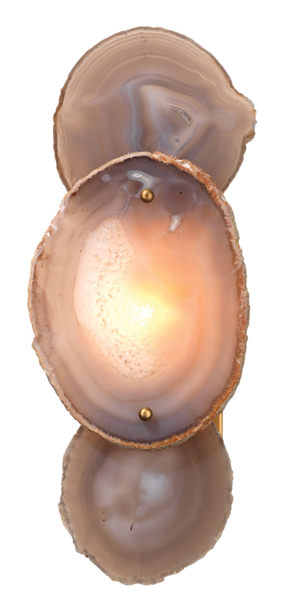 Image 6 Jamie Young Trinity 17"H Agate and Brass Wall Sconce more views