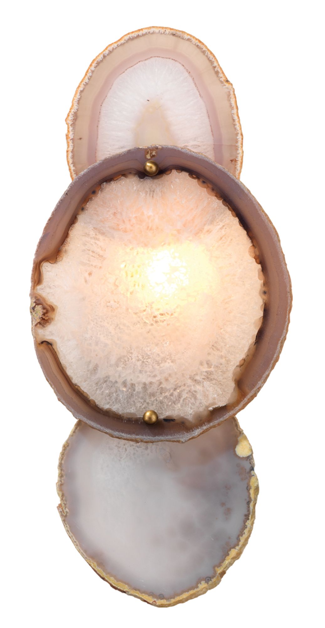 Image 7 Jamie Young Trinity 17"H Agate and Brass Wall Sconce more views
