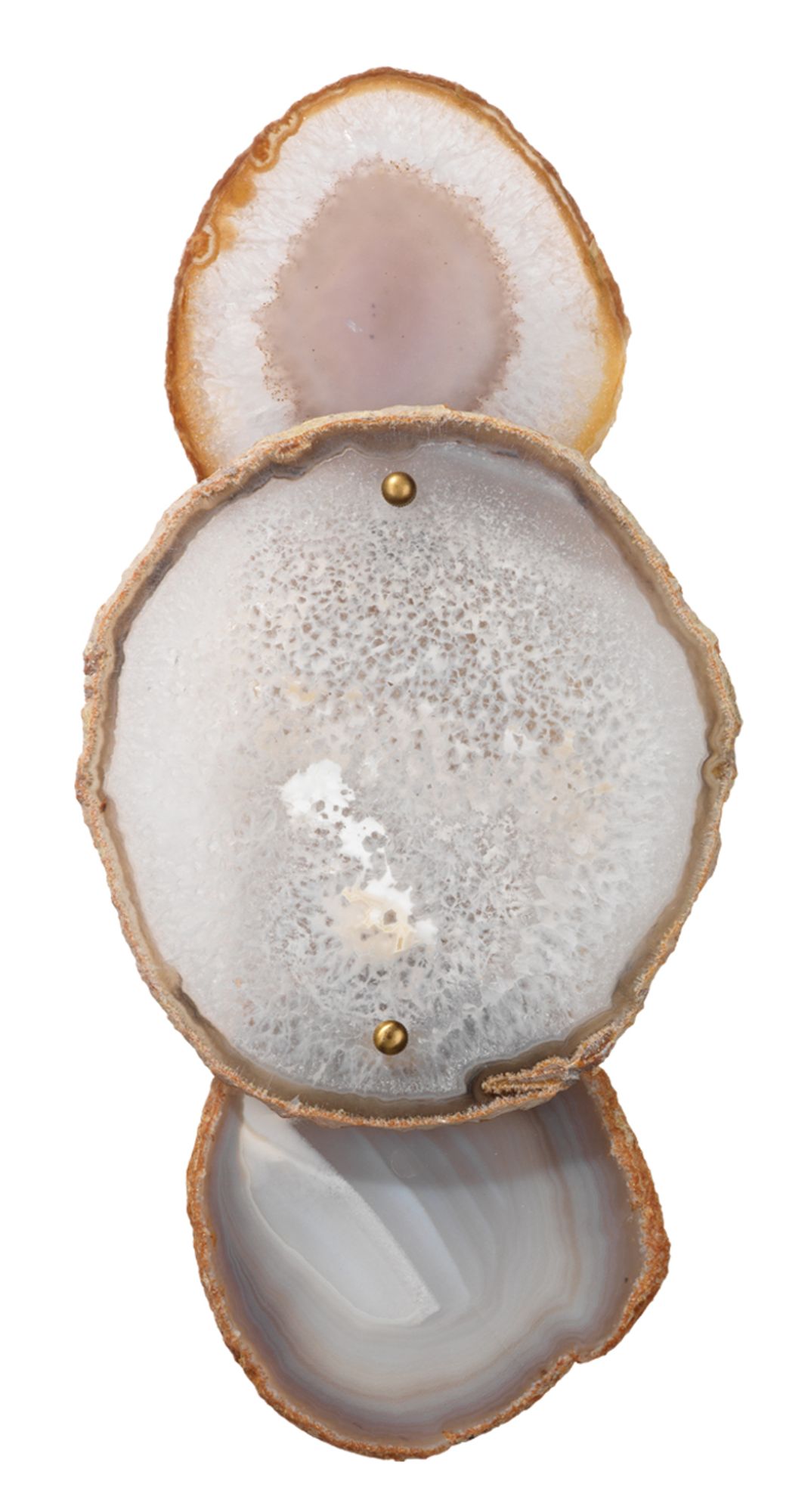 Jamie Young Trinity 17"H Agate and Brass Wall Sconce