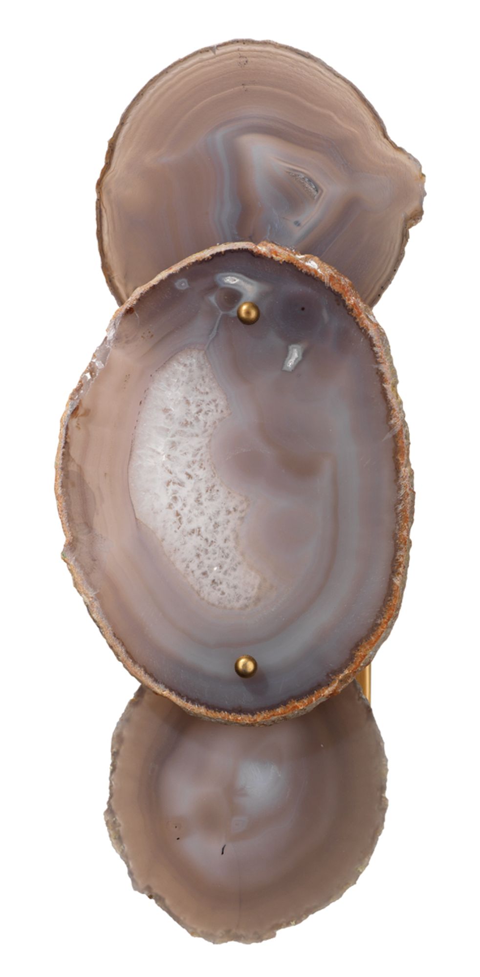 Jamie Young Trinity 17"H Agate and Brass Wall Sconce