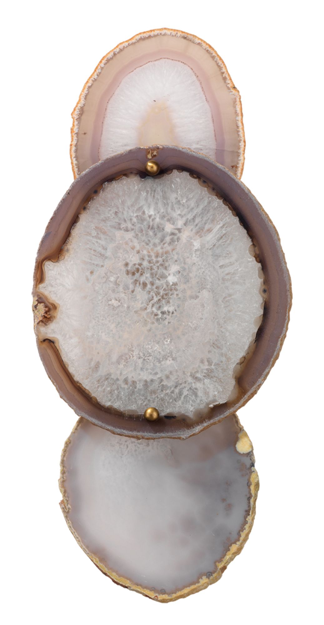 Jamie Young Trinity 17"H Agate and Brass Wall Sconce
