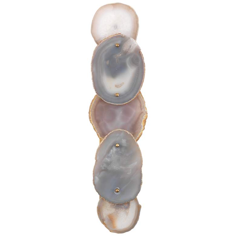 Image 1 Jamie Young Trinity 26" High Pale Lavender and Brass Wall Sconce