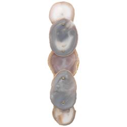 Jamie Young Trinity 26" High Pale Lavender and Brass Wall Sconce